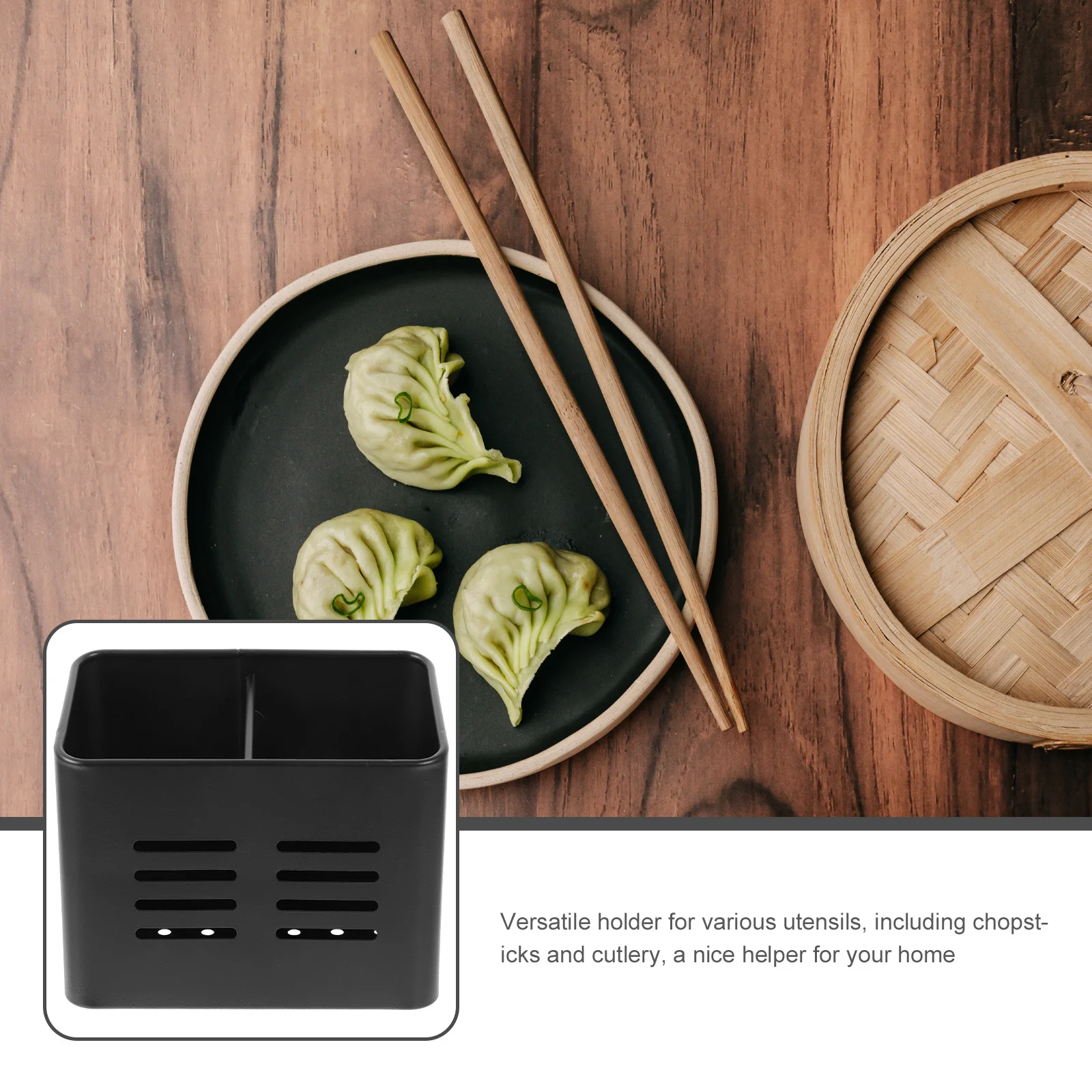 

Stainless Steel Chopstick Holder Kitchen Utensil Organizer Drainage Flatware Storage Container Chopsticks Spoon Fork Holder