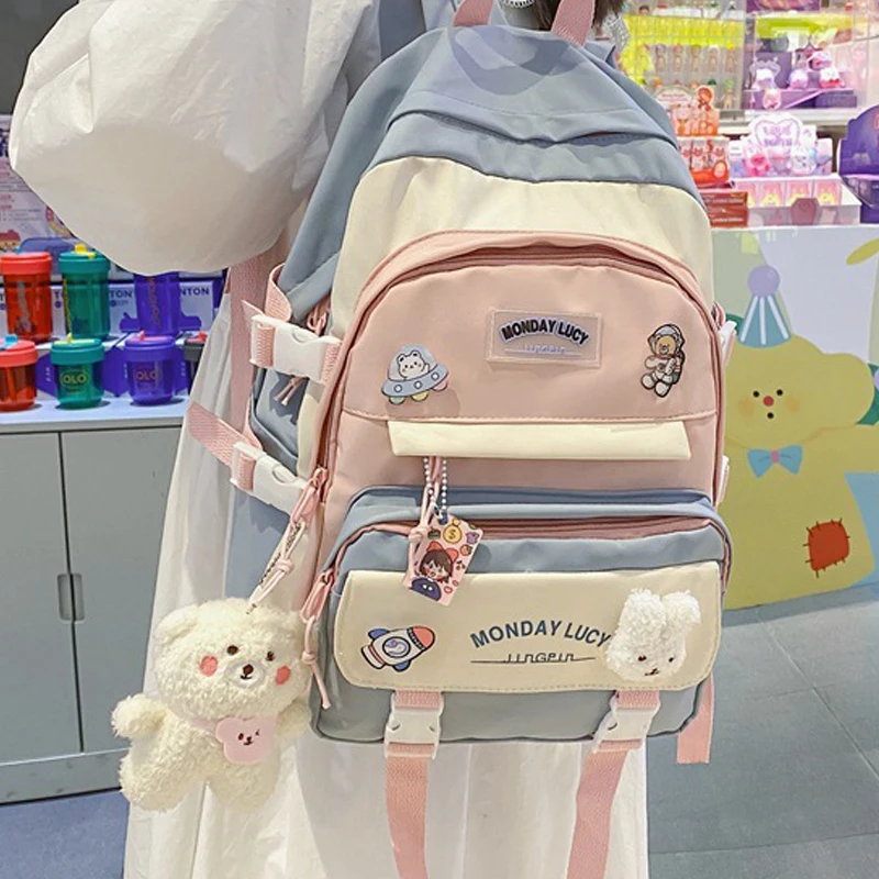 

Large Capacity Study Women Laptop Backpack Girls School Books Bags For Teenage Girls Kawaii College Student Book Bag Rucksack