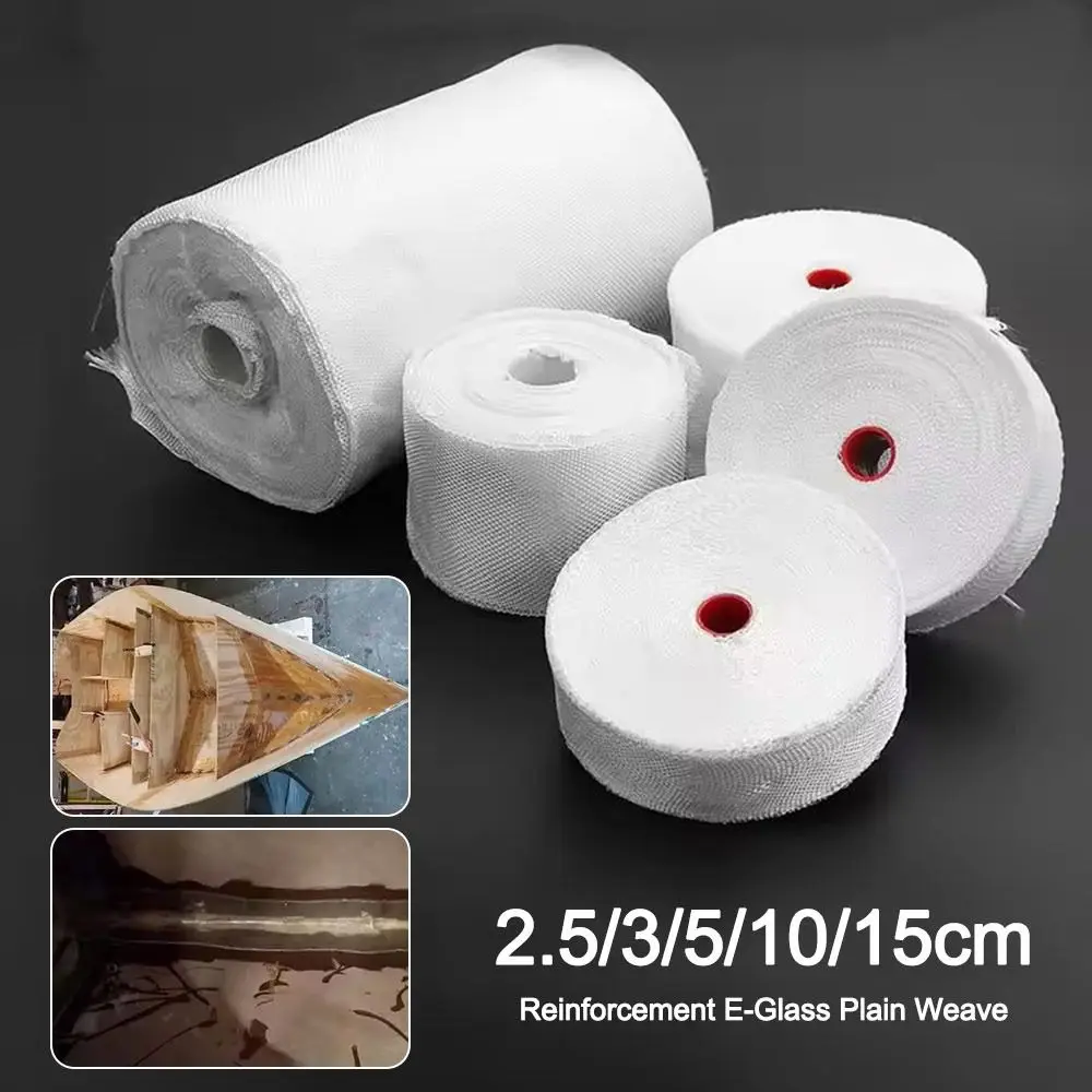 E-Glass 25/30/50/100/150mm Fiberglass Cloth Tape High Temperature Resistance High Strength Reinforcement E-Glass Plain Weave