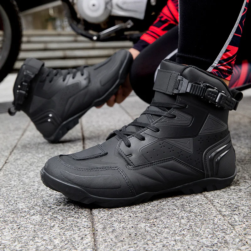 

Men Motorcycle Boots New High Quality TPU Protection Men's Motorcycle Shoes Non-slip Breathable Motorbike Riding Boot