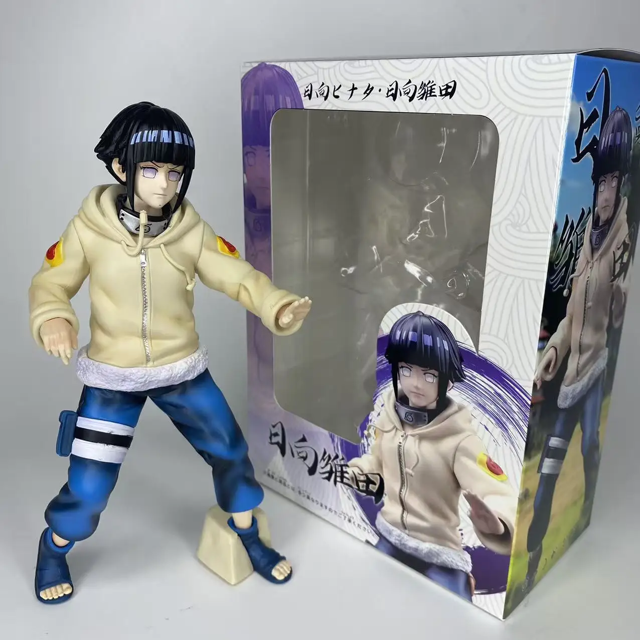 Naruto Childhood Hinata Naruto Wife High Quality Edition Anime Peripheral Handmade Model Play Birthday Gift for Students