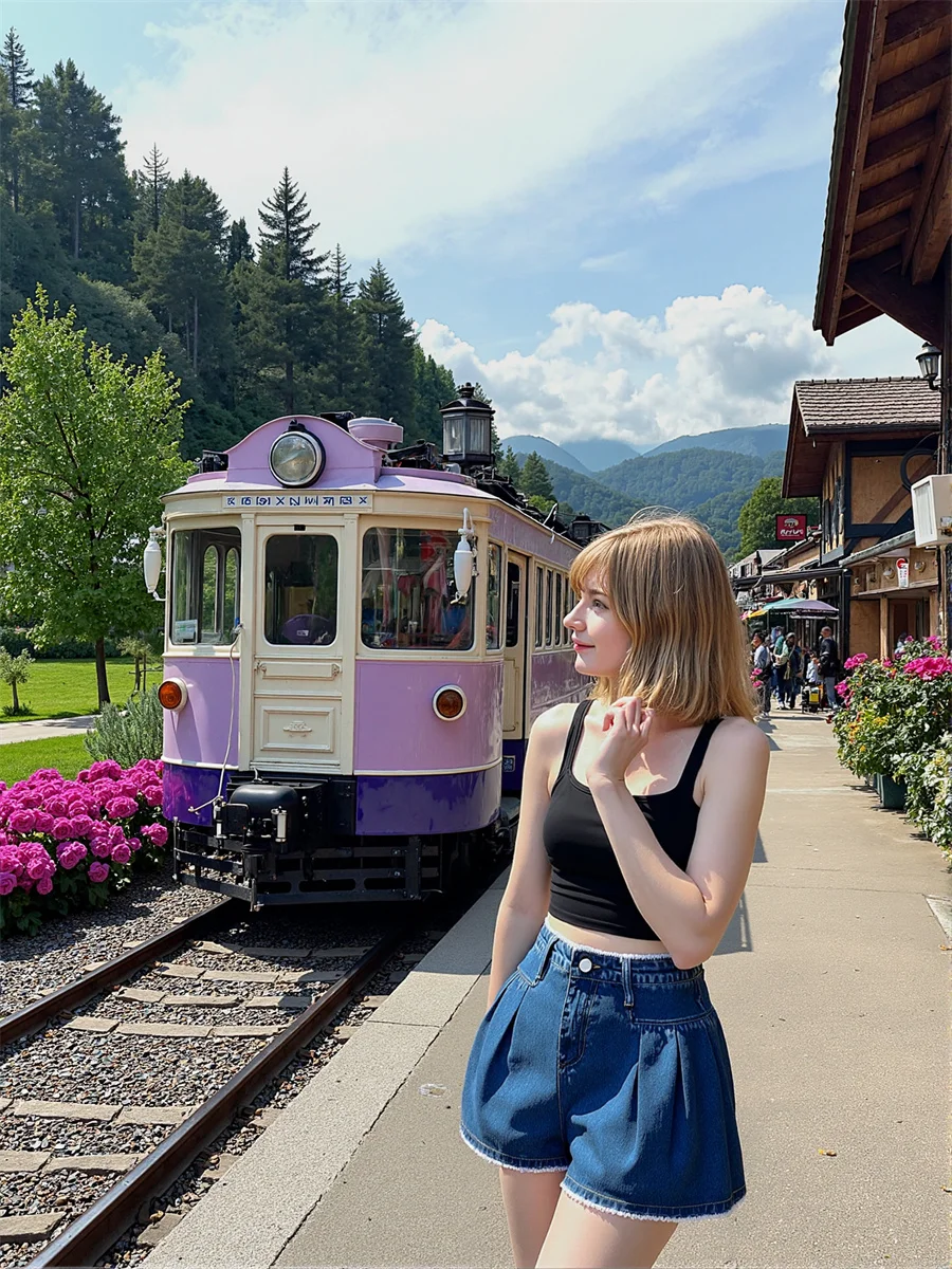 Pantalones cortos vaqueros de color azul oscuro para mujer, bonitos pantalones cortos Kawaii estéticos para niñas, estudiantes universitarios Preppy, Mini volantes plisados de verano Y2K