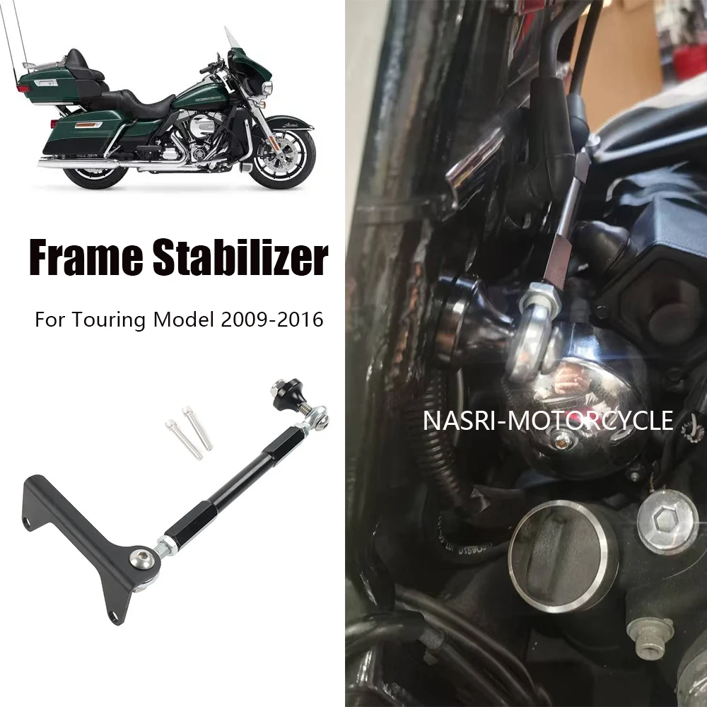 Estabilizador de Chasis Anodizado Negro para Motocicleta Harley CVO Touring Electra Glide Road Glide Street Glide Road King 2009-2016 2015