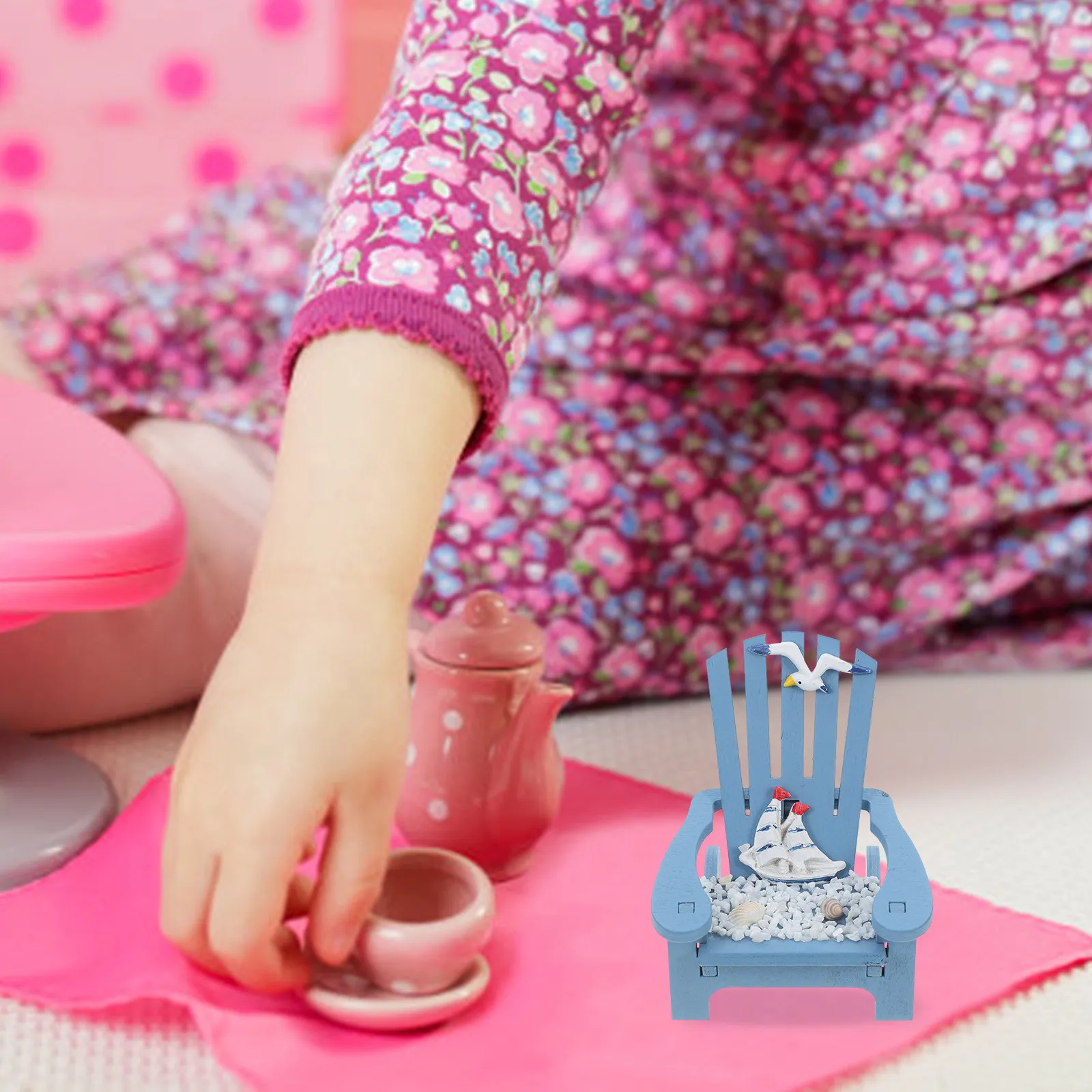 

Миниатюрное пляжное кресло-украшение: компактный и милый декор для стола и полок, для миниатюрных сцен, в морском стиле, для декора комнаты, микроландшафта