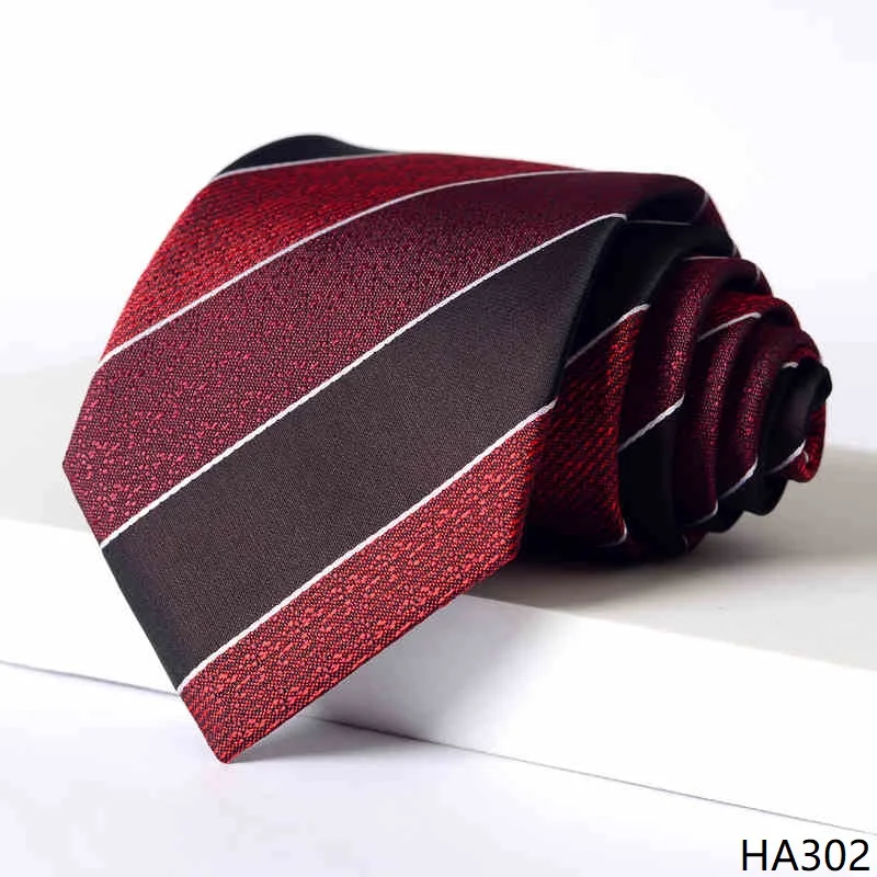 高品質ライト高級レッドストライプネクタイ男性のフォーマルビジネス宴会シャツアクセサリー-8-センチ幅手作り結び目クラバット