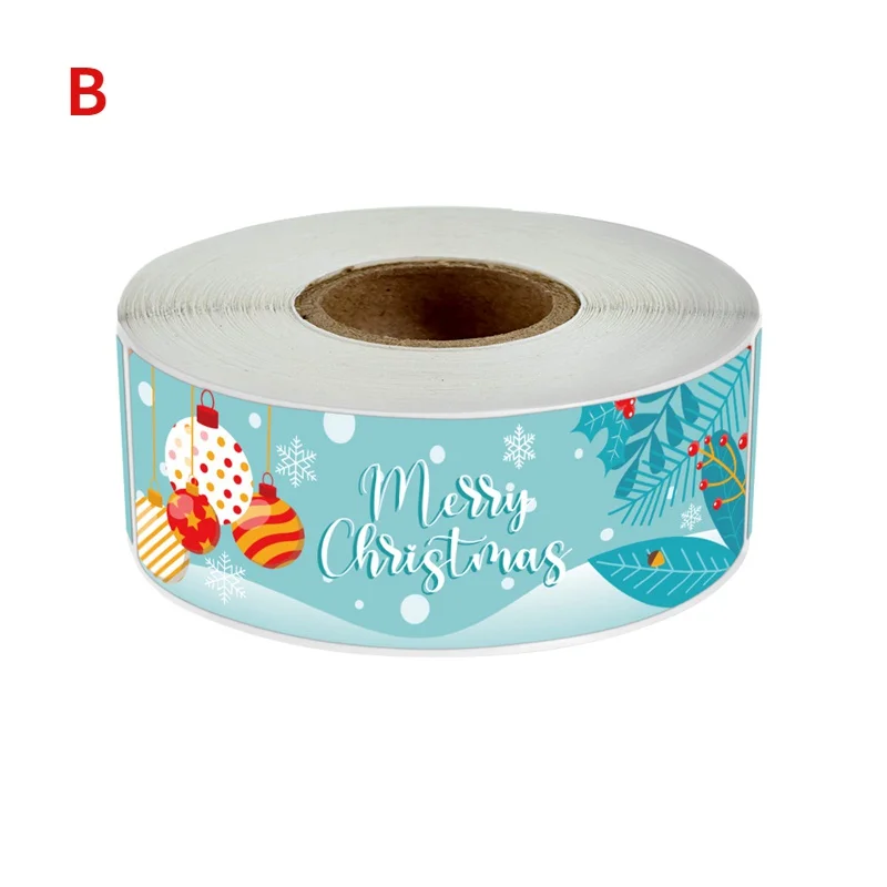 120Pcs/Roll Merry Christmas Holiday Decoration Santa Sticker Party Gift Baking Seal Sticker Invitation Letter Envelope Sticker