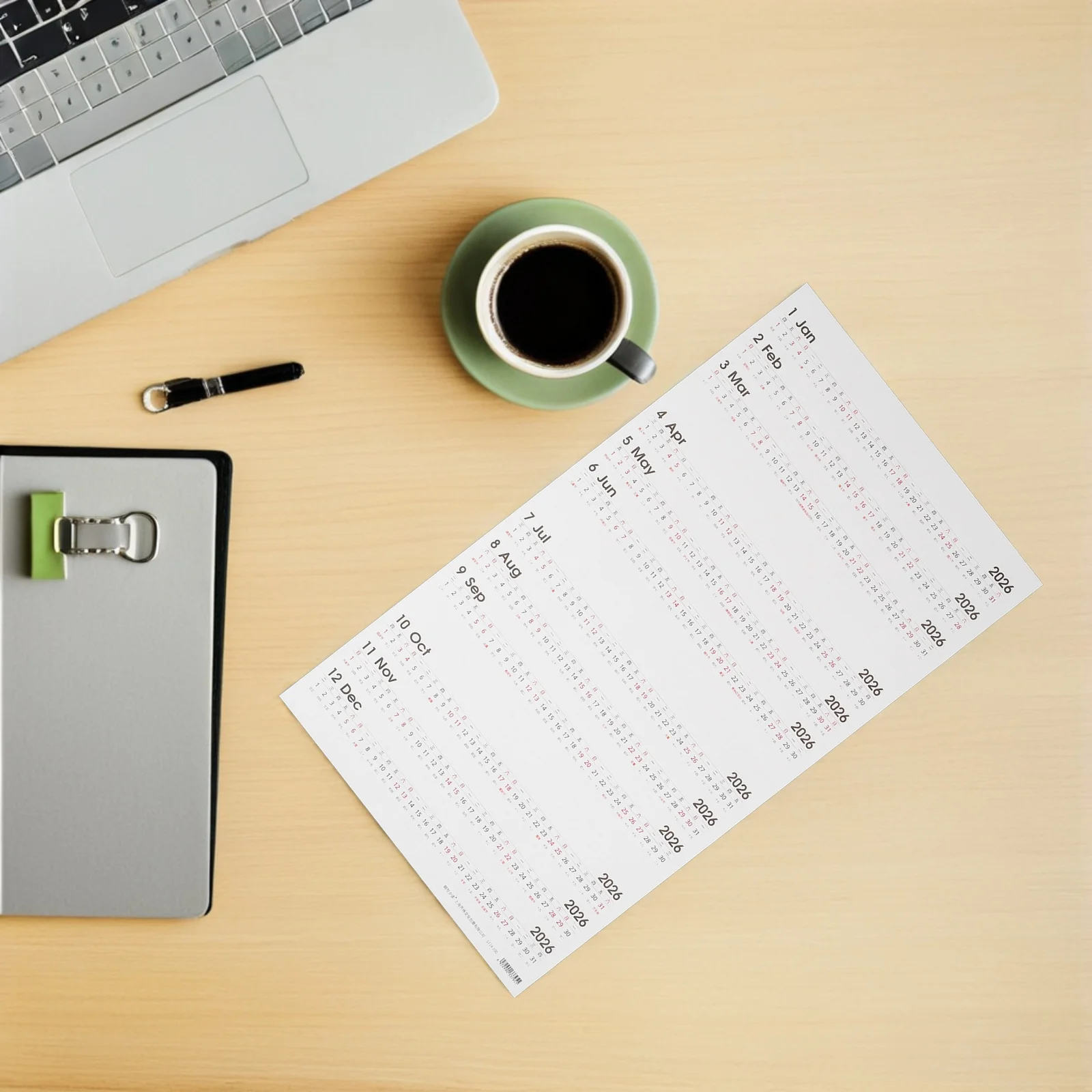 

3 Sheets Calendar Stickers Holiday Monthly Index Sheets Strong Adhesive Creative Design 2026 Year Planner Daily for Work