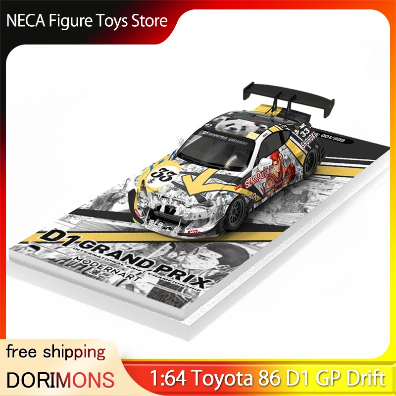 1:64 Toyota 86 D1 GP Drift Car MODERNART & DORIMONS  Alloy Diecast Model Competition Livery Replica Drift Team Collection