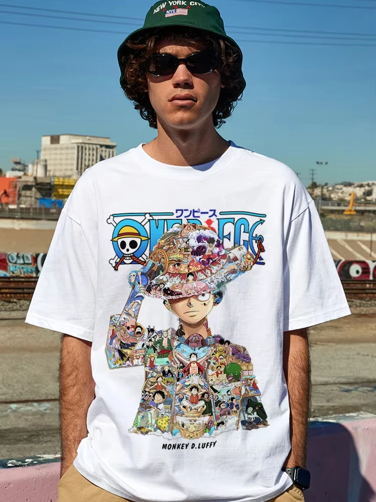 ONE PIECE Animation Derivatives Men's Women's Two Dimensional Short Sleeve Sauron Choppa Loose Student Crew Neck Top Clothing