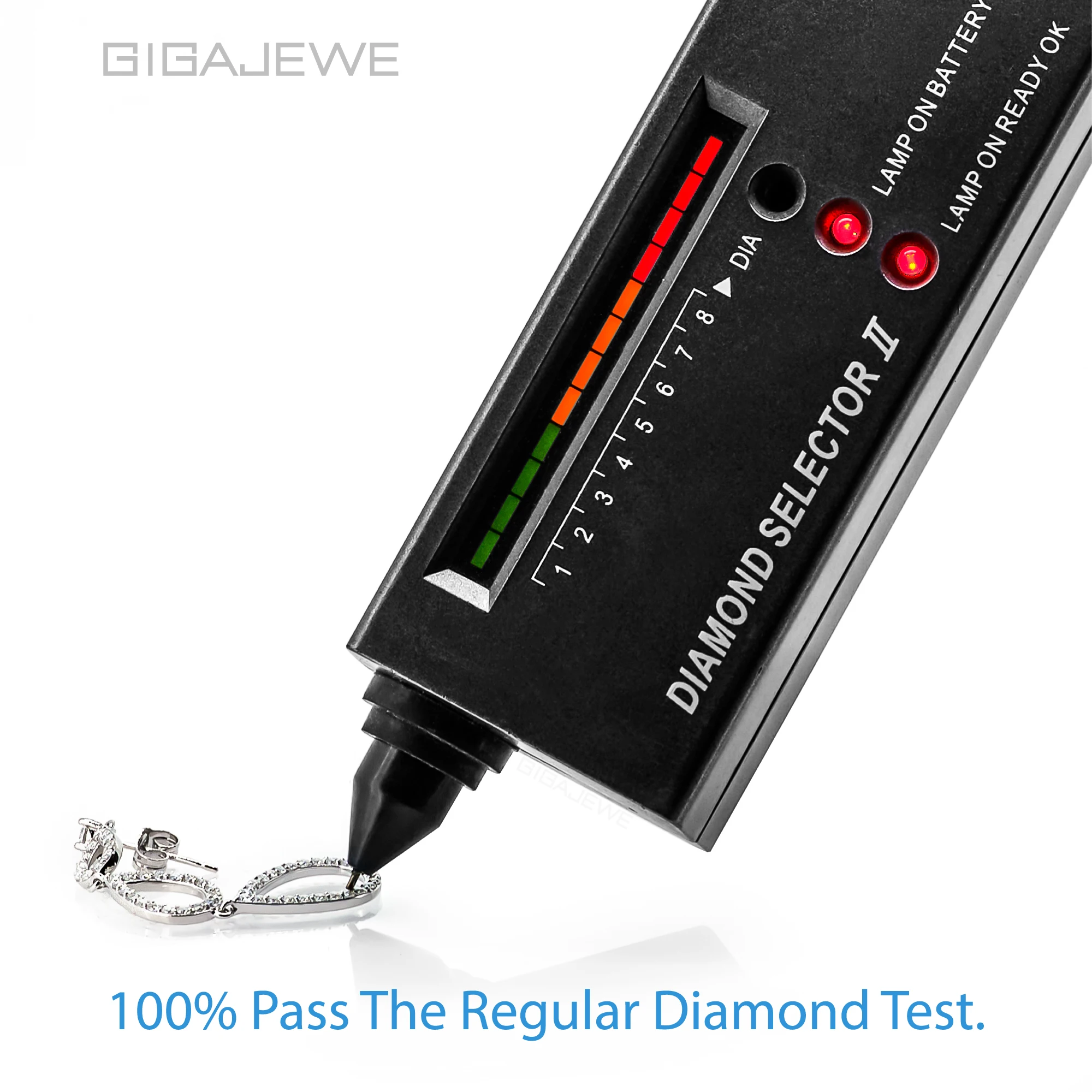 GIGAJEWE Teardrop Dangle Earrings 2ct Total Moissanite 1.5mm 3.5mm 925 Silver with 18K Gold Plating Wife Gift