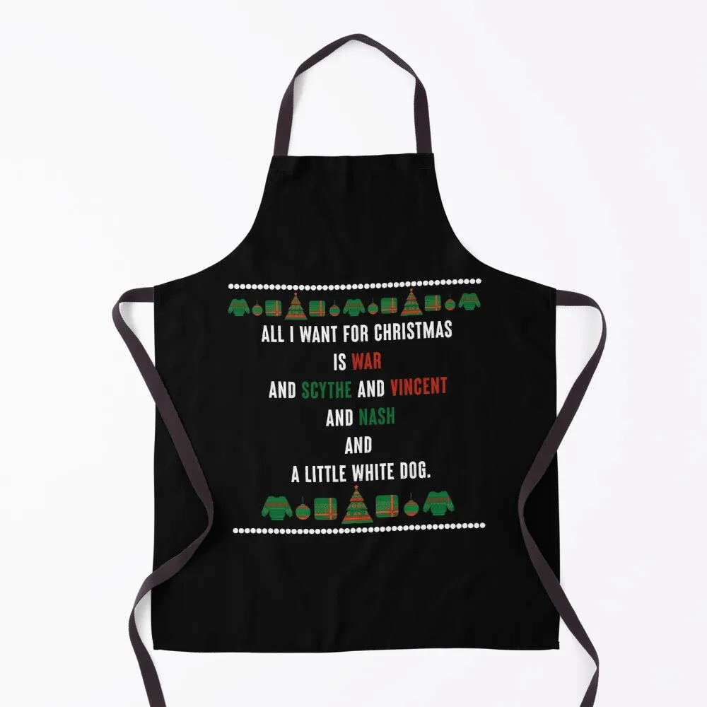 

All I want For Christmas Apron Women's Kitchen for home useful pieces Useful Things For Kitchen Kids Apron