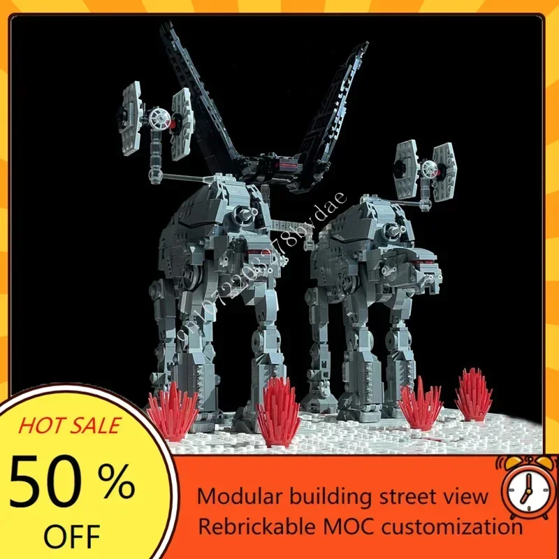 2687PCS Battle of Crait Space War Militaire MOC Ruimteschip Battle Model Custom Puzzels Architectuur DIY Onderwijs Model Speelgoed Gift