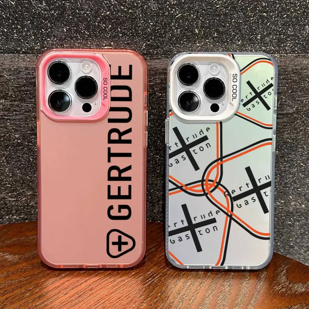 

Coque Fashion For-G-Gertrudes Phone Case Laser Ripple Silver Silicone Case For iPhone 17 16 15 14 13 12 11 Pro Plus Max