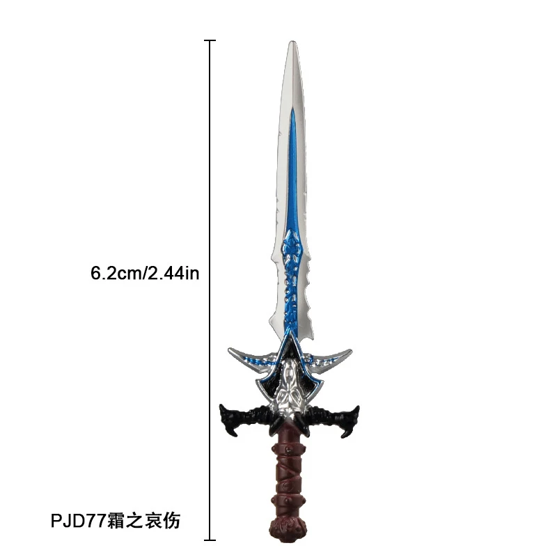 WC3 Hero Weapons Arthas Lich King MOC Building Blocks Frostmourne Knife/Sword/Axe/Shield Model Bricks Toys Compatible With LEGO