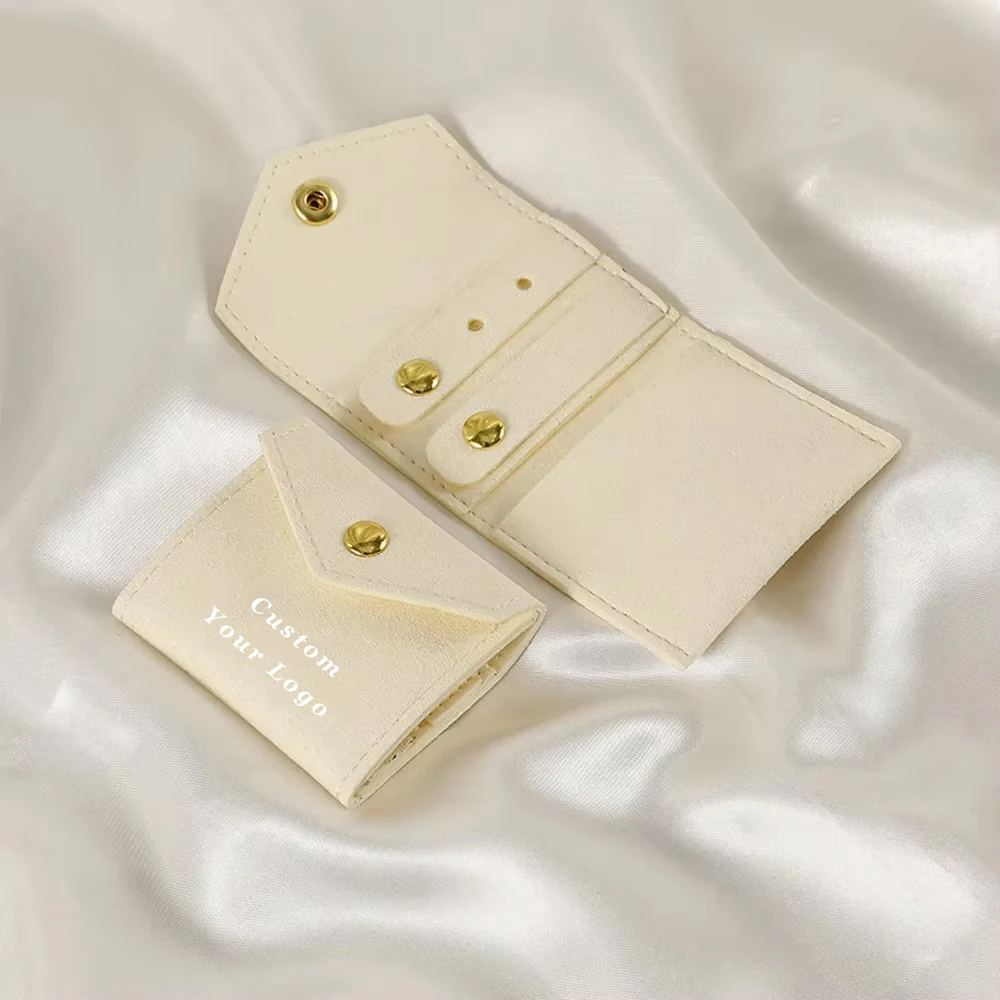 

Adorable 1.4mm Thick Microfiber Mini Travel Roll Old Money Style Trinket Organizer Candy Ring Studs Pendent Packaging Container