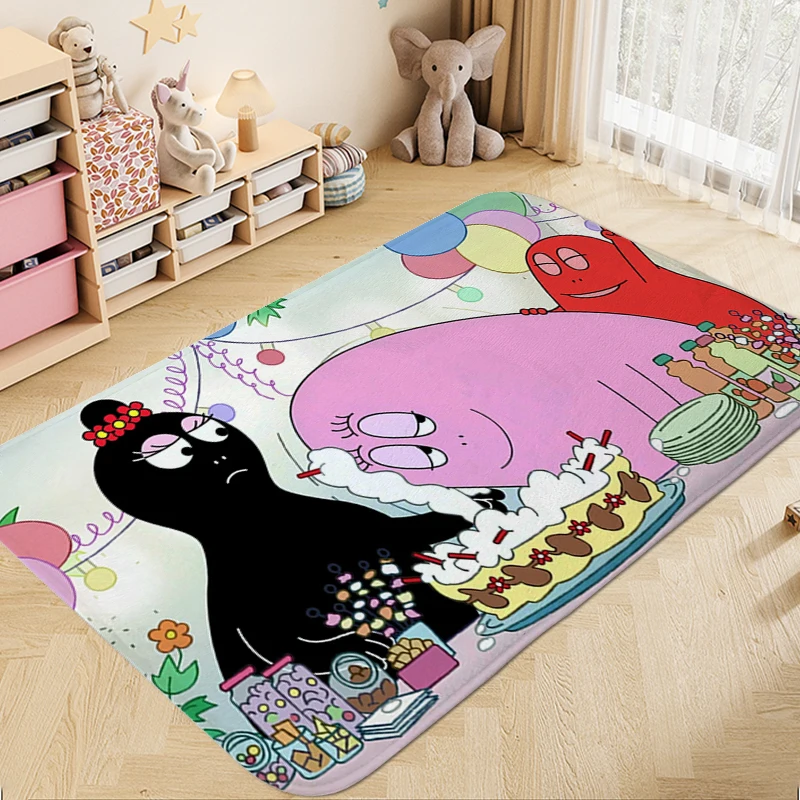 

Non-slip Mat A-Barbapapas Bed Room Rug Aesthetic Floor Mat Front Door Entrance Carpet for Kitchen Floor Bathmat Home Decorations