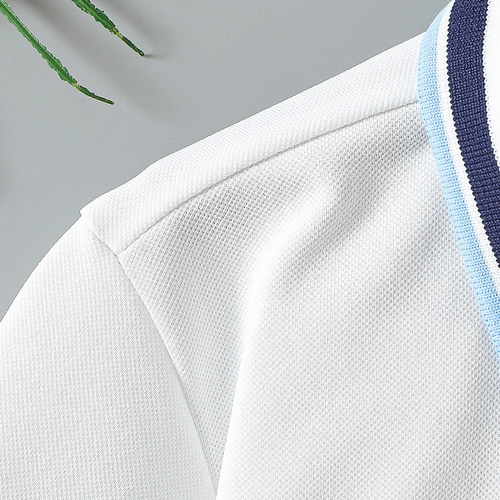 Jungen-Poloshirt 5-12 Jahre Sommer Segelboot-Stickerei Kurzarm-T-Shirt Kinder Gestreiftes Revers Atmungsaktives Lässiges Schul-T-Shirt – Detail 6