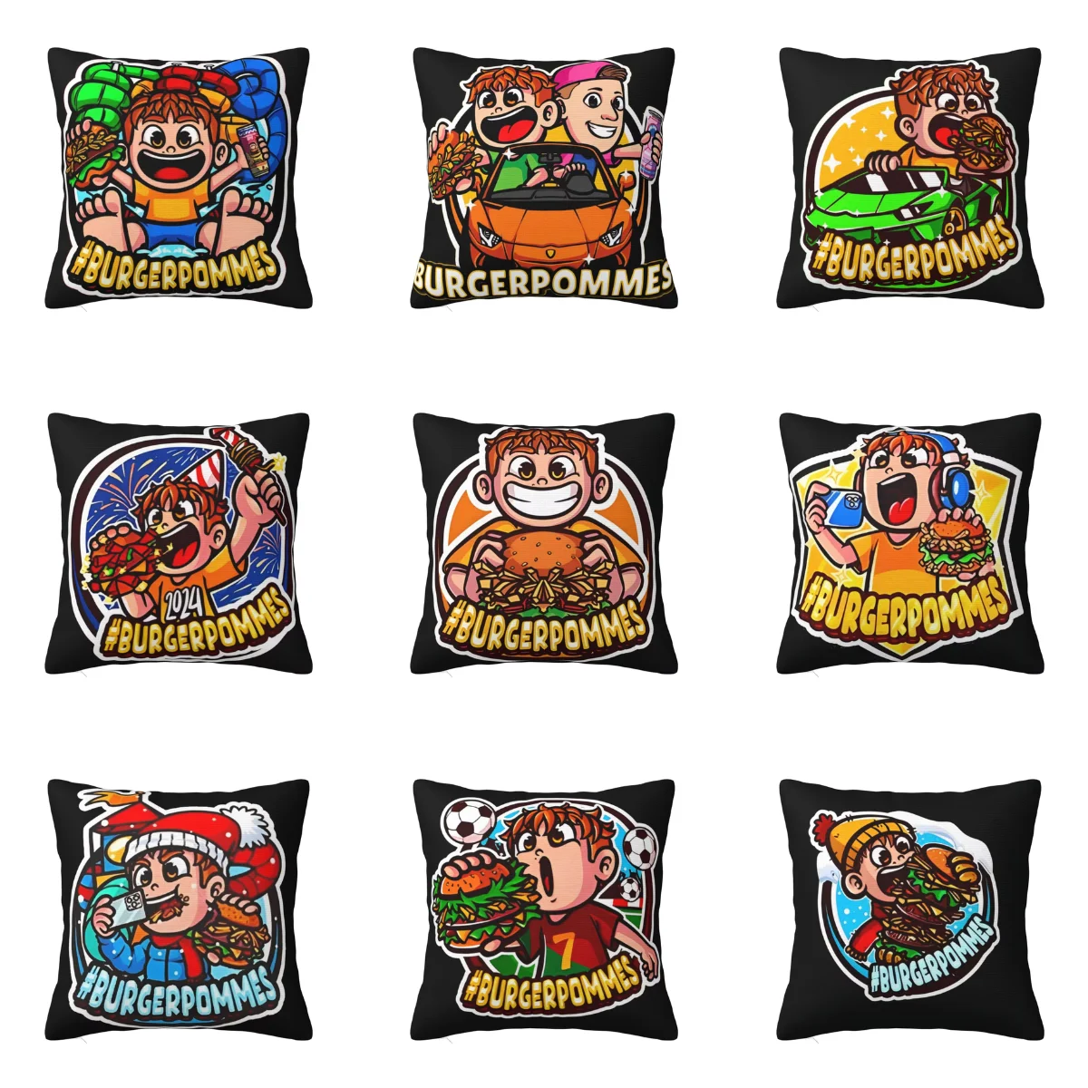 Burgerpommes ICrimax Pillow Case Morden Pillow Cover Soft Printed Cushion Cover Pillowcases For Sofa Home Decoration