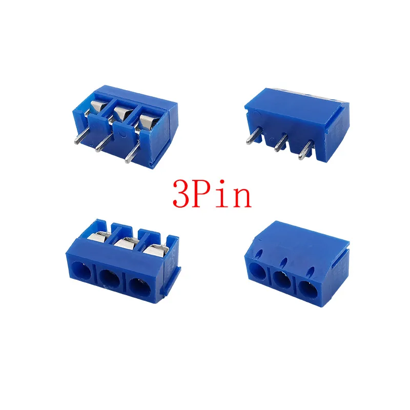 KF301 Pitch 5.0mm PCB Screw Terminal Block Connectors Straight 2/3/4 Pin Screw PCB Terminal Block Spliceable Plug Wire Connector