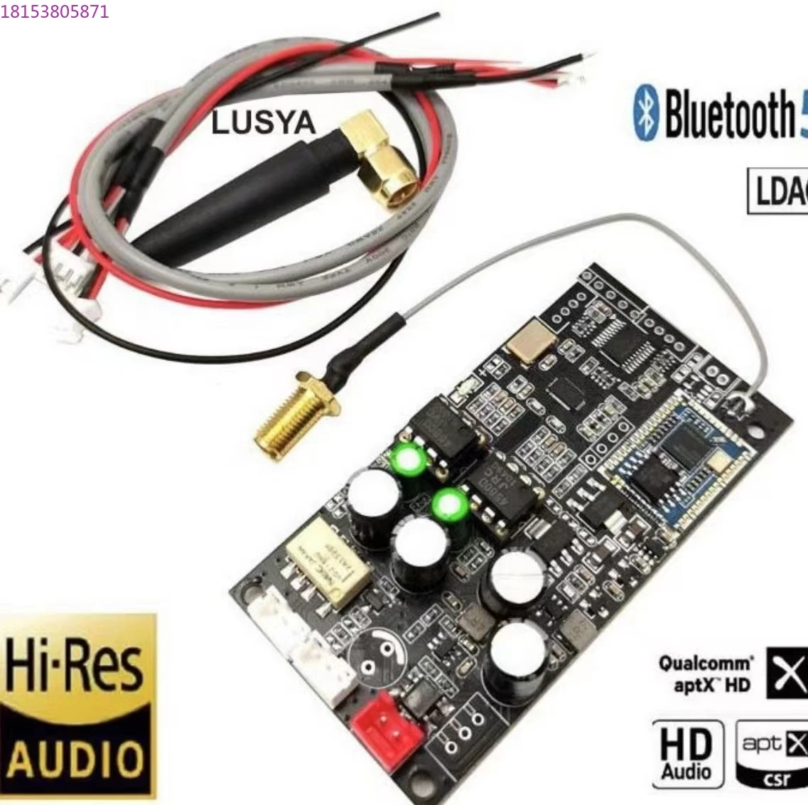 QCC5125 LDAC Bluetooth 5.1 decoder board, lossless receiver ES9038 AK4493 PCM1794
