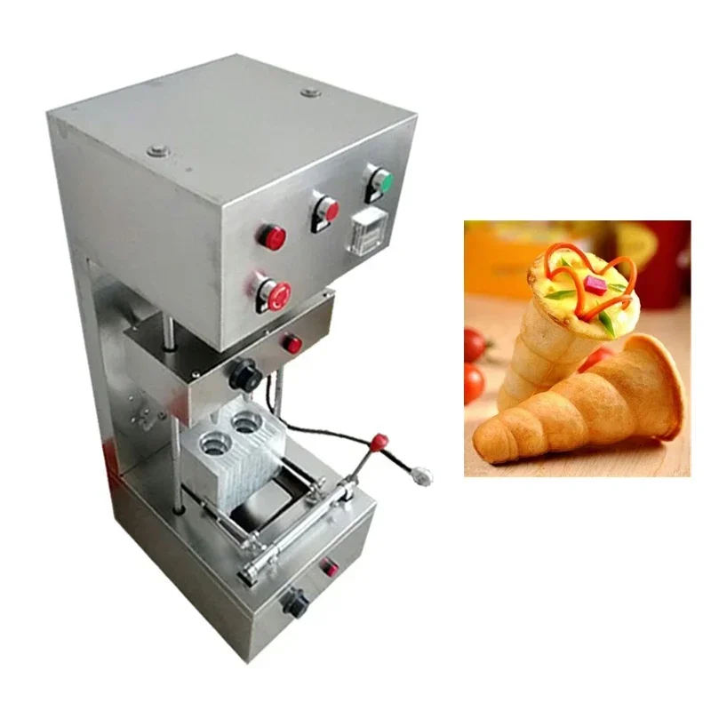 Commercial Electric 2pcs 130*60*3mm Spiral cone pizza making machine stainless steel Pizza cone machine