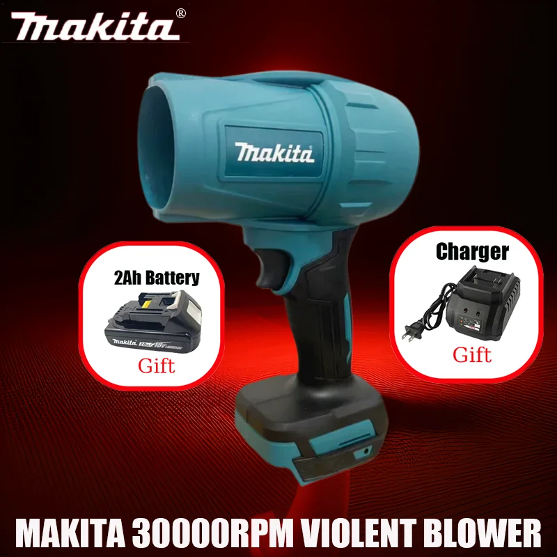 

Makita 30000RPM Violent Blower Turbo Jet Fan 18V Electric Air Duster Wind Speed Turbo Rechargeable with Light Car Cleanin Tool