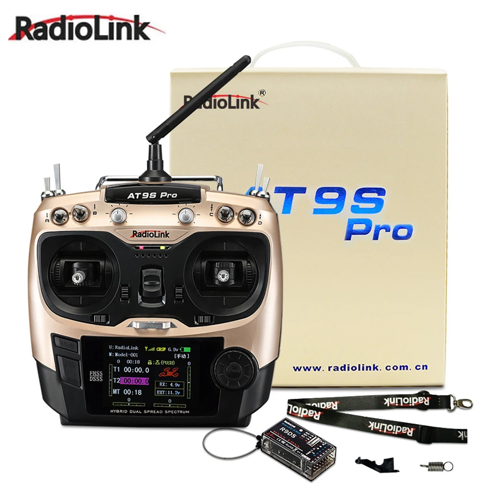 

Radiolink AT10 II 12CH RC Transmitter and Receiver R12DS 2.4G AT9S PRO Radio Remote Controller for RC Drone/ Fixed Wing