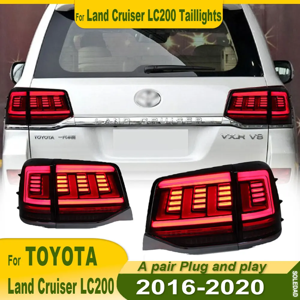 Car Tail lights For Toyota Land Cruiser LC200 FJ200 GRJ200 2016-2021 Rear Lamp Lights LED Tail Light Taillight Taillamp Assembly