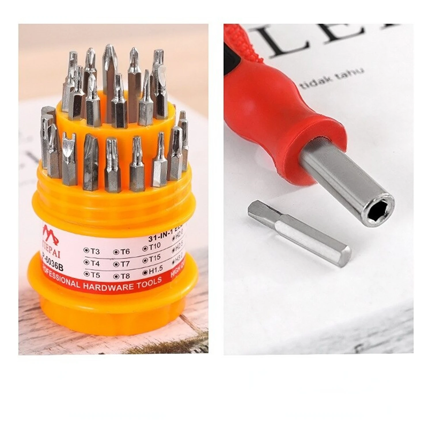 31PC Pagoda Type Universal Screwdriver Multitool Set Manual Combination Maintenance Driver Screw Batch Mobile Phone Repair