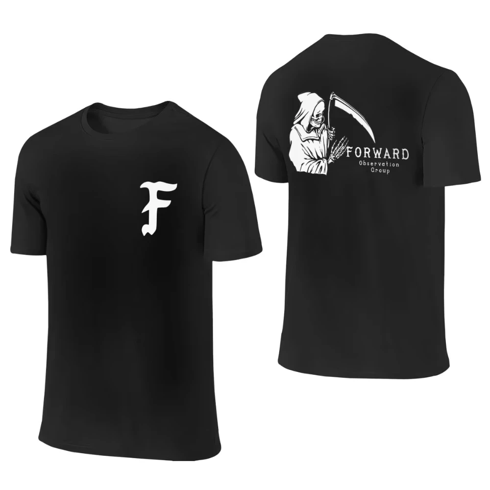 

Группа передних наблюдений, мужская футболка спереди и сзади, двухсторонняя футболка, повседневная футболка с коротким рукавом и круглым вырезом, хлопковая одежда 2025