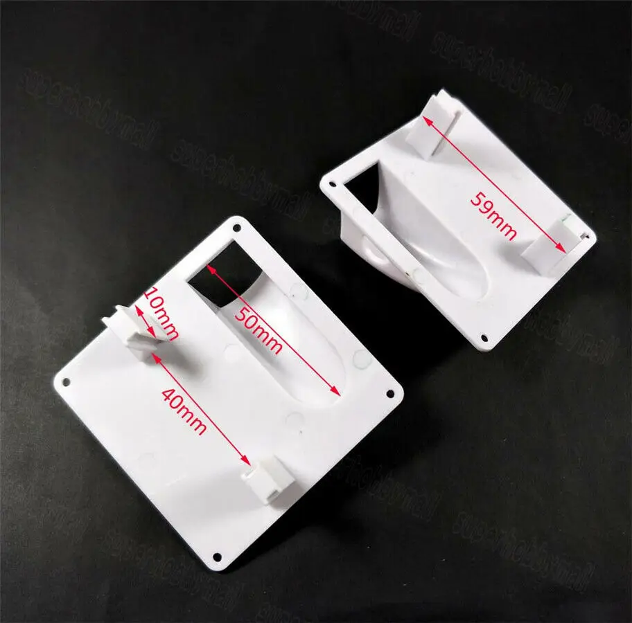 1 Pair Of Plastic White RC Fixed Wing Airplane Servo Covering Plate Cover Board