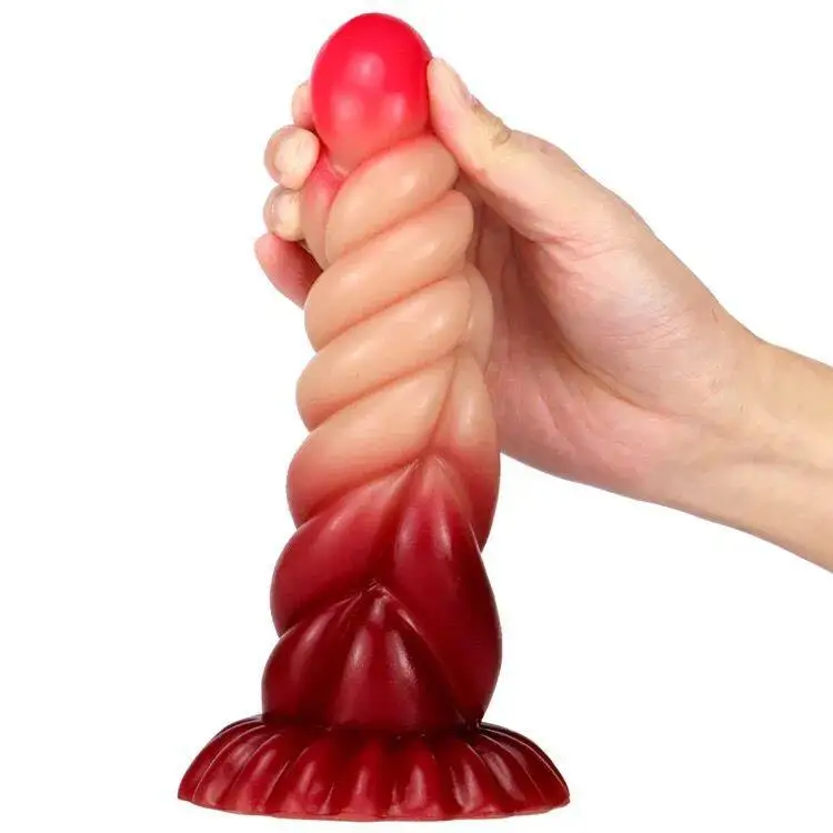 silicone rope shape huge dildo stitching conch butt plug expansion masturbator ass massager dildo