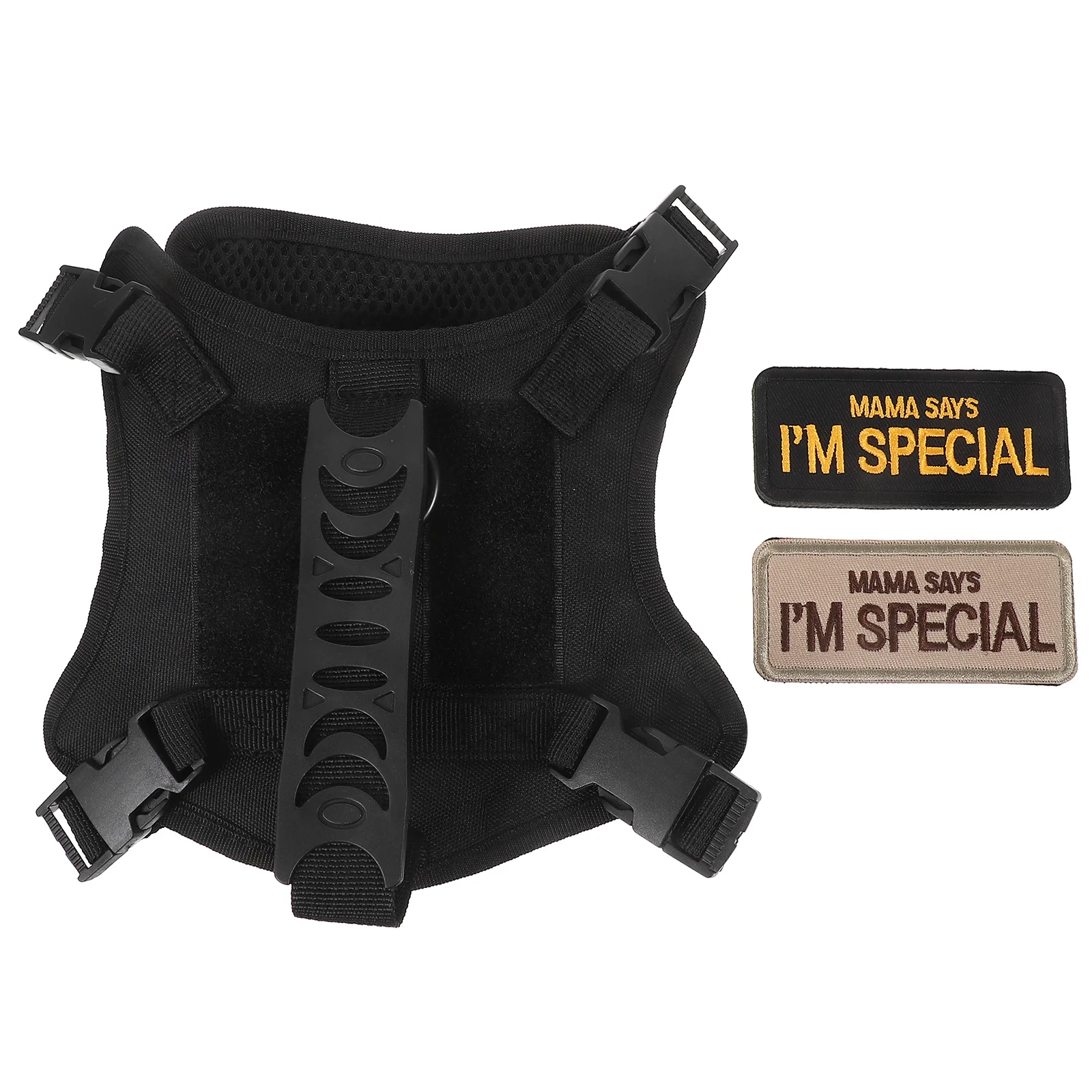 

Harness Adjustable Escape Proof Vest Small Pets Training Hiking Walking Black Tactical Dog Harness