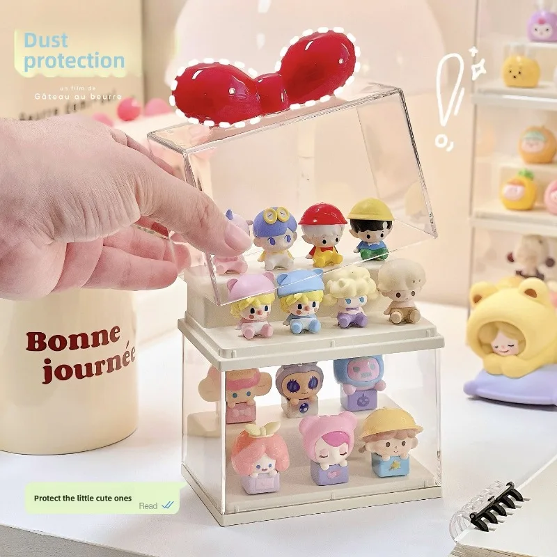 Clear Acrylic Blind Box Display Case Dust‑Proof Desktop Collectible Figurine Storage Mini Character Figure Organizer Showcase