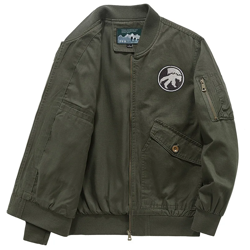 

Новые модные мужские хлопковые повседневные куртки-бомберы, мужские весенне-осенние бейсбольные куртки высокого качества, мужские пальто-карго с большими карманами, размер 5