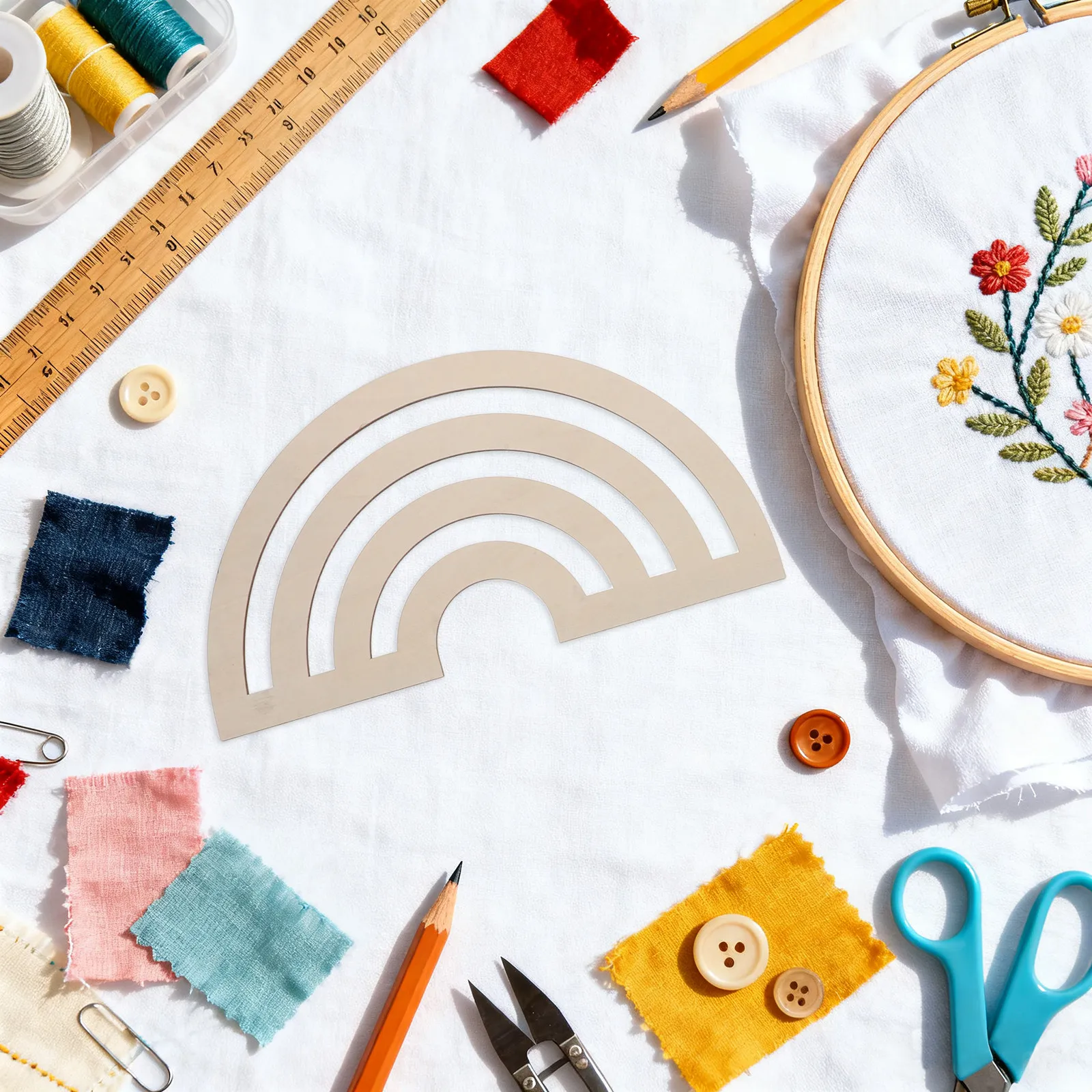 

7Pcs Wooden Cloud Shape Macrame Craft Frame DIY Dream Catcher Making Material for Holiday Wall Decor Rustic Wedding Wreath