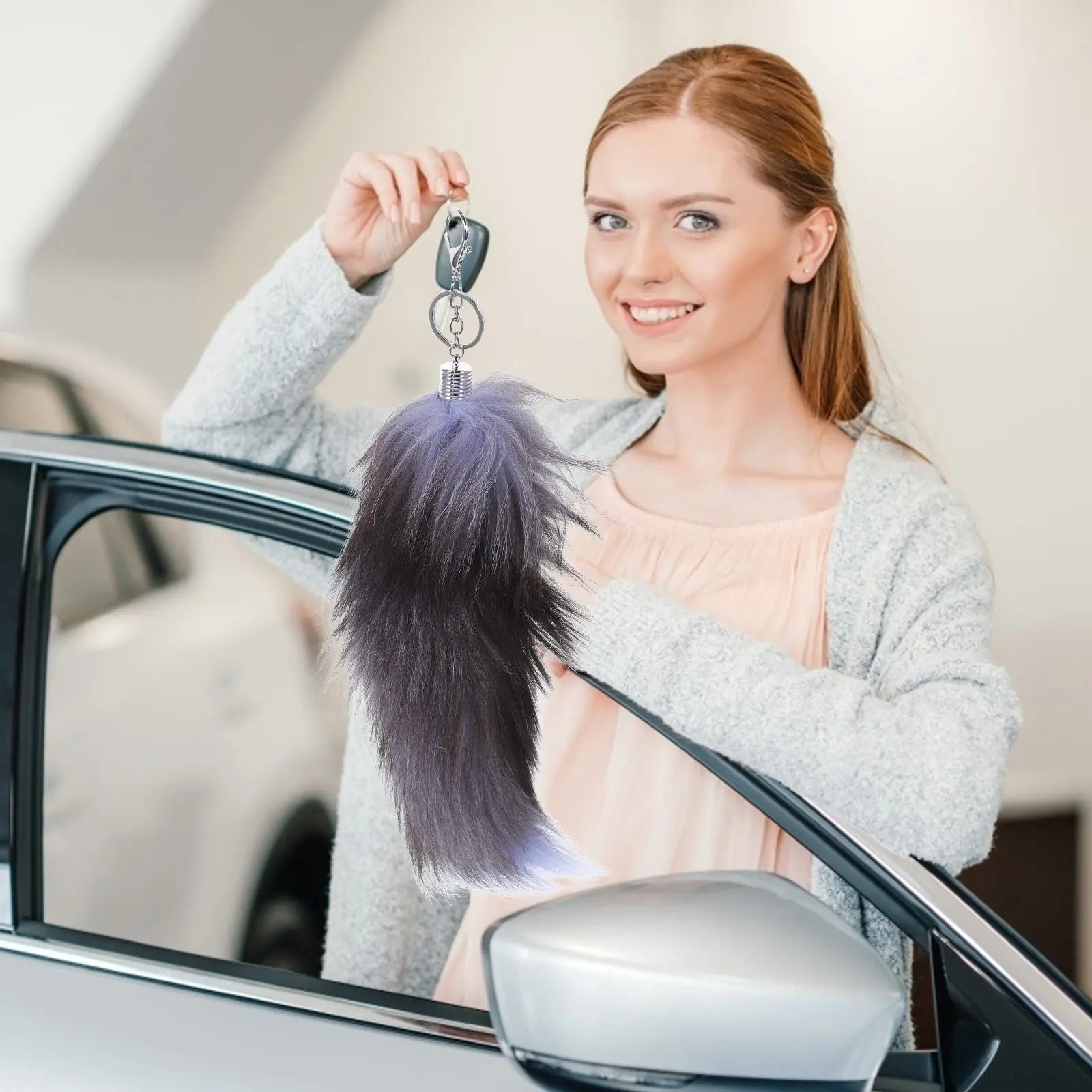 

Искусственный брелок-подвеска для сумки, милый декор для сумочки, идея для рождественского подарка, брелок-хвостик для сумки