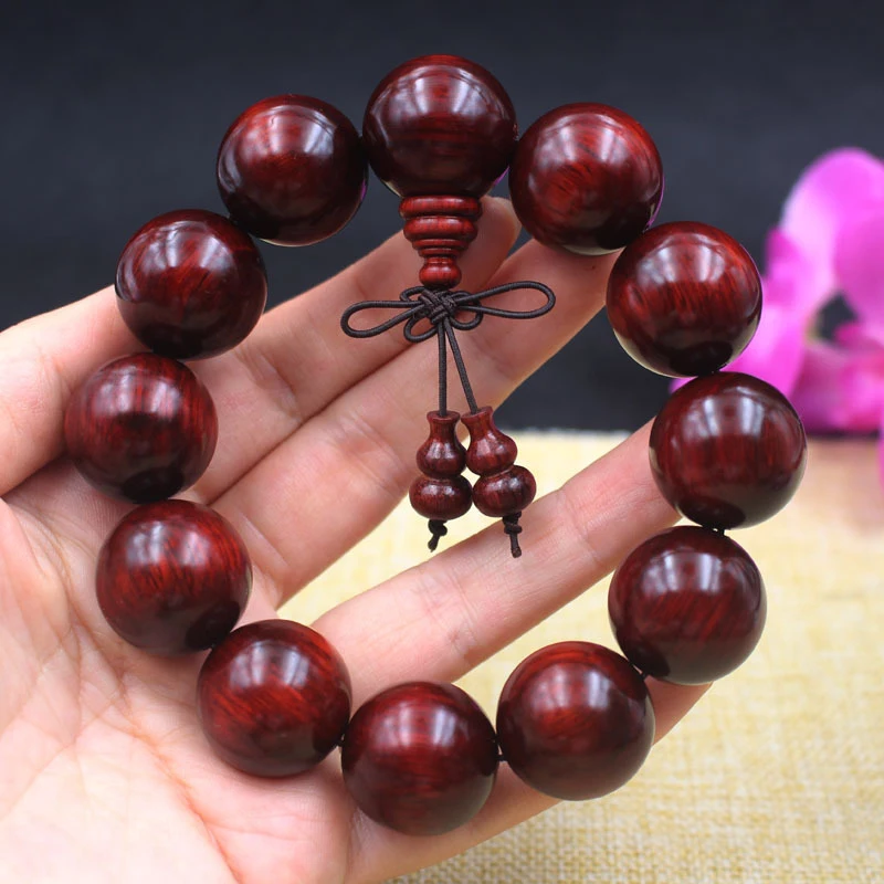 Rhino Horn Rosewood 2.0 Buddhist Bead Bracelet, High Density 108 Beads, Unisex Small Leaf Loose Beads, New Cultural Item, Rhino 3