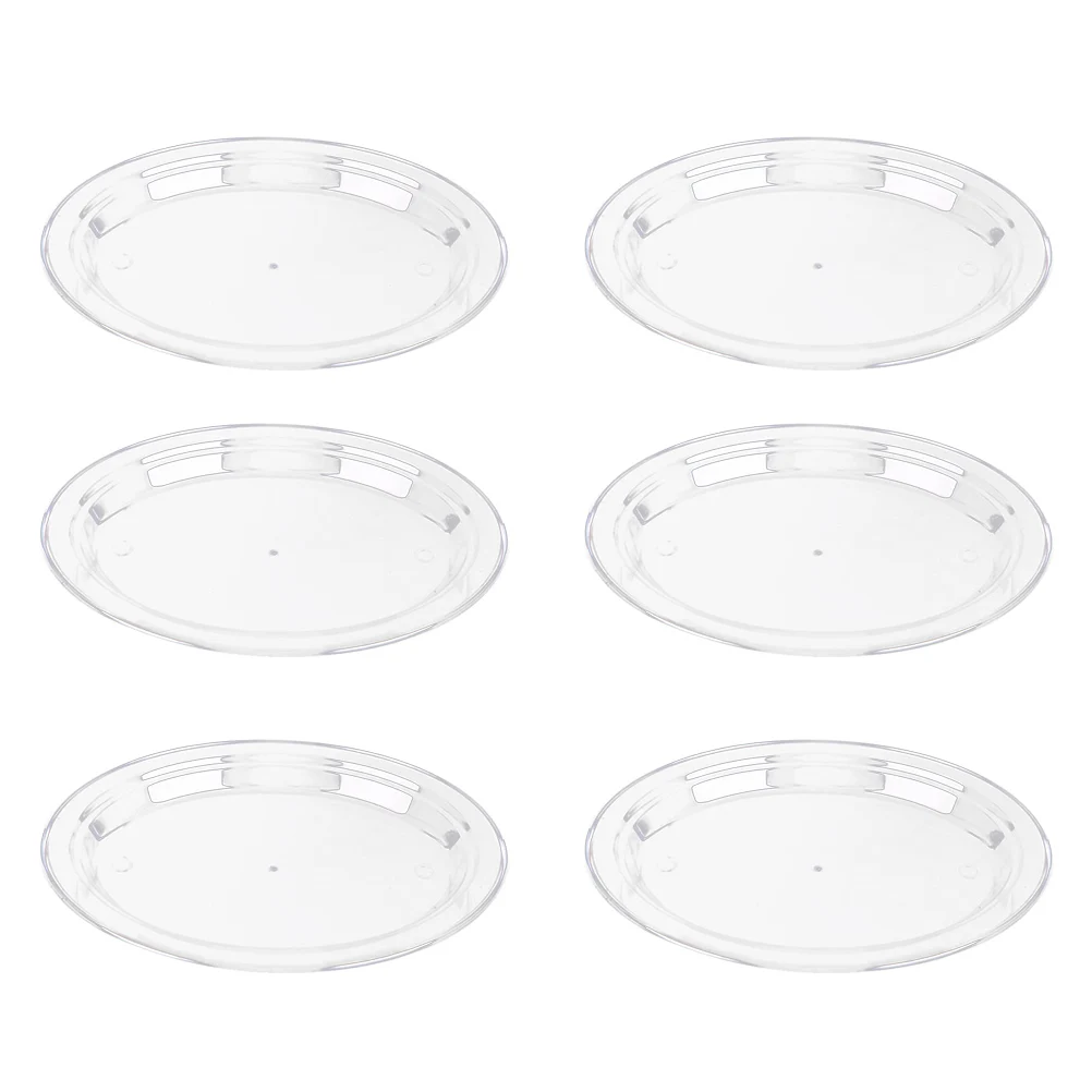 

50 pcs Plates Plastic Fruit Plate Disposable Round Dinner Dish Fruit Tableware Household Party Set Barware