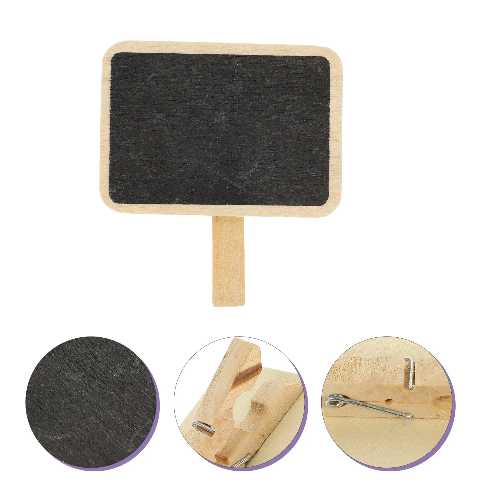 

10Pcs Blackboard Memo Clips Decorative Mini Chalkboard Wooden Clip Labels for Party Festival Food Drink Identification
