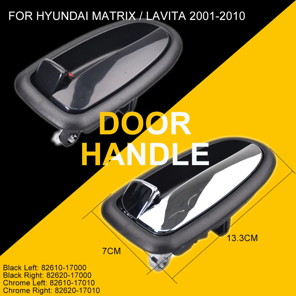 New Car Black Silver Interior Door Handle Catch for Hyundai Matrix Lavita 2001-2010 car styling