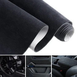 Multi Color Black Self Adhesive Suede Fabric Sticky Velvet Liner Roll Terciopelo Adhesivo for DIY Sewing Car Interior Door Decor