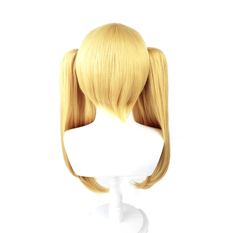 Gambling Abyss Cosplay Peruca para Meninas, Yaya Li Anime, Cabelo Comprido, Dourado Claro, Liso, Tiger Mouth Clip, Double Horse Tail, Early Grade