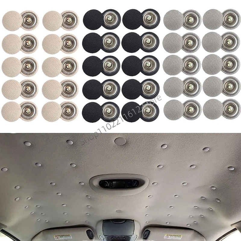 Car Ceiling Roof Cloth Repair Fastener Buckle Universal Auto Headliner Interior Decoration Retainer Fixing Screw Snap Rivet Cap