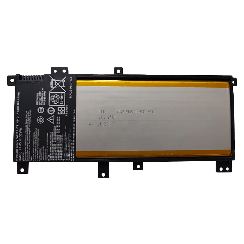 C21N1401 Laptop Battery for ASUS Y483L F455L F455LD X455LN X555LN X454L A455L R455L R455LD W419L K455L K455LF NM410L 7.6V 37Wh