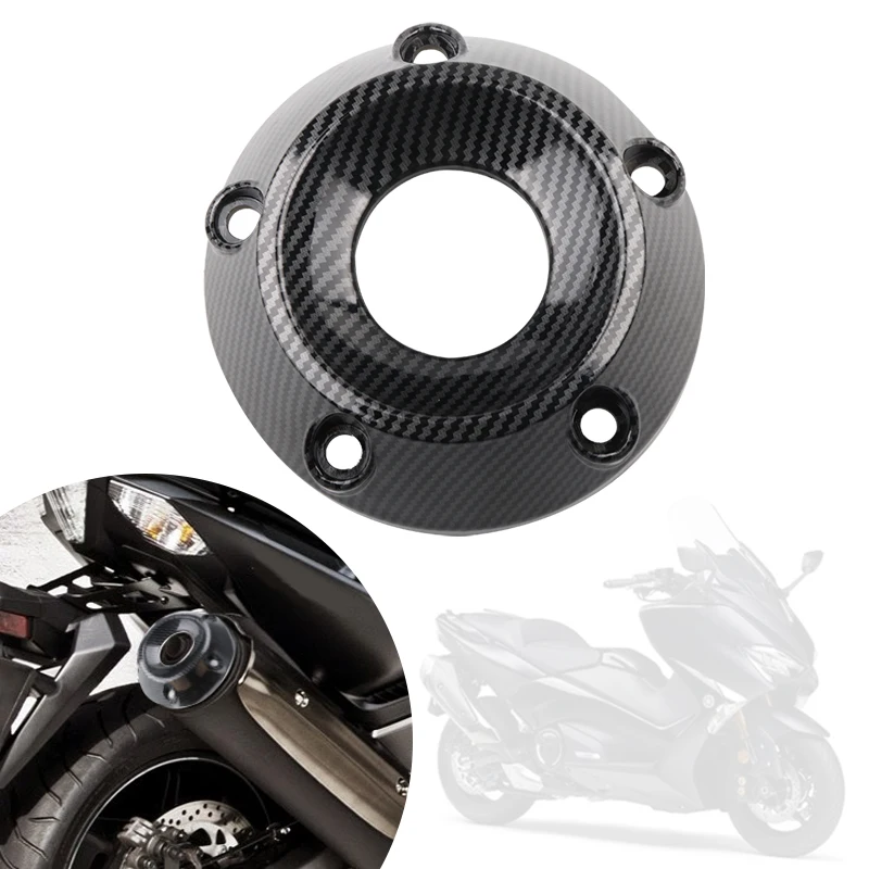 For T-MAX 530 TMAX530 2012-2016 Motorcycle Muffler Cover Imitation Carbon Fiber Exhaust Pipe Protector Rear Cover