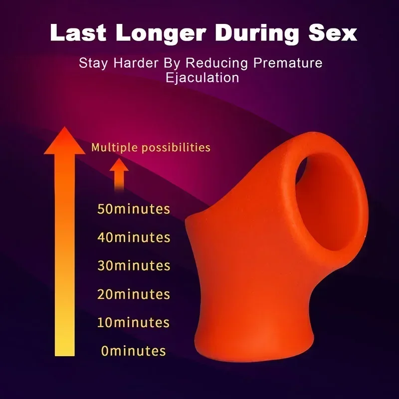 Silicone Penis Cock Ring Ball Stretcher Cockring Penisring,Scrotum CBT Tug Sex Delay Ejaculation Toys BDSM Bondage Erection Men