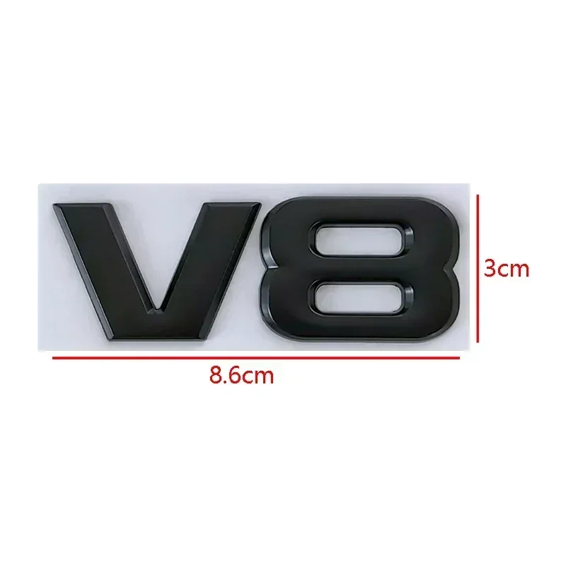 3d Metal V6 V8 Logo Rear Trunk Tailgate Fender Emblem Badge Sticker for Toyota Highlander