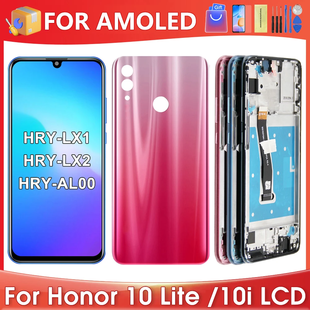 6.21''AMOLED For HUAWEI Honor 10 Lite For Honor 10i HRY-LX1 LX2 LCD Display Touch Screen Digitizer Assembly Replacement