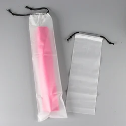 Matte Translucent Plastic Bags Umbrella Storage Bags Reusable Portable Umbrella Drawstring Storage Cover Home Storages Organizer